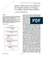 Comparison of Analysis of Bivariate Factor Behavior and Environment With The Incidence of Dengue Hemorrhagic Fever (DHF) With The Topsis Method