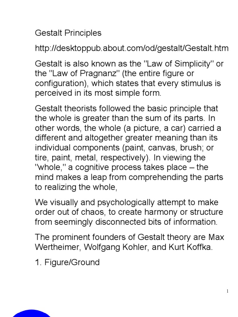 The Gestalt Principles | PDF | Camouflage | Composition (Visual Arts)