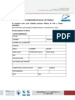 ENCUESTA CONDICIONES DE SALUD Y DE TRABAJO Aprobada