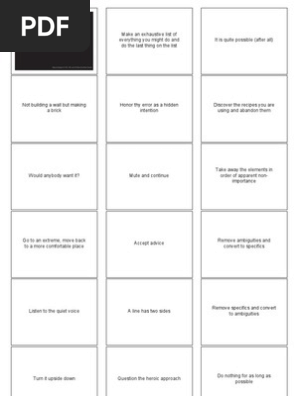 Brian Eno Cards Oblique Strategies Pdf Files