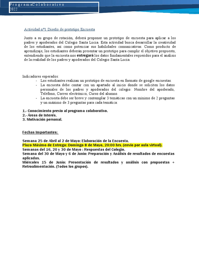 Actividad N°1 Estudiantes | PDF | Crecimiento personal y profesional | Arte
