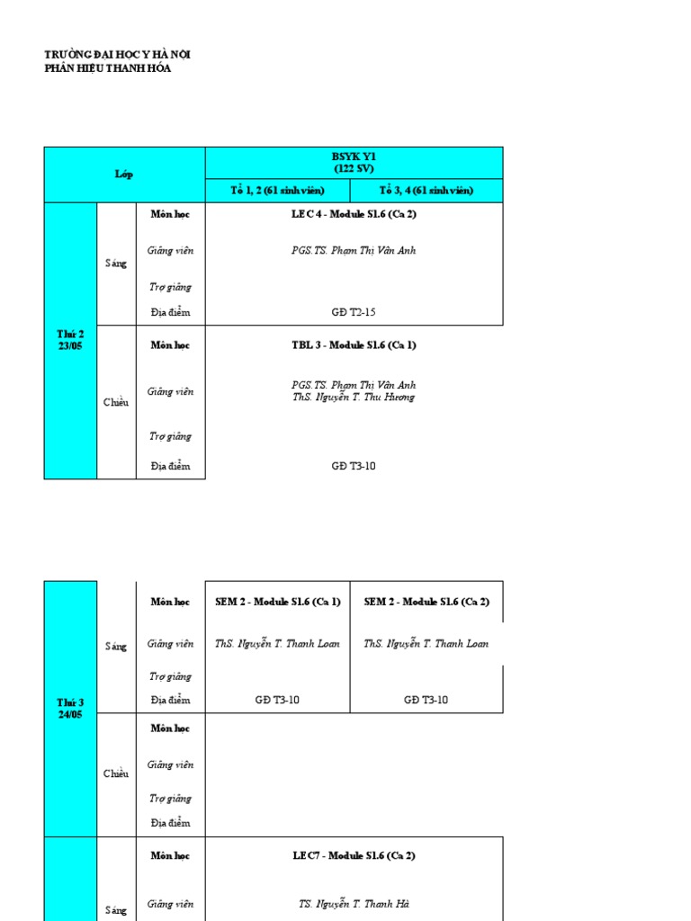 TKB tuần 42 | PDF