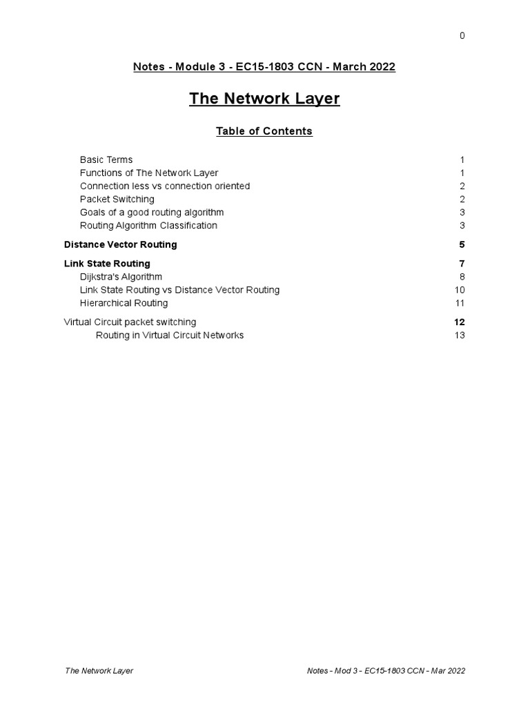 Network Layer Concepts and Routing Methods | PDF | Routing | Computer ...