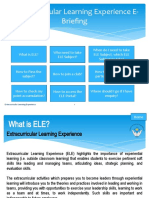 Extra-Curricular Learning Experience E-Briefing