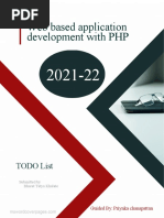 Web Based Application Development With PHP: TODO List