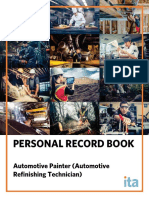 Personal Record Book: Automotive Painter (Automotive Refinishing Technician)