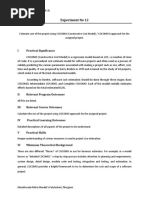 Experiment No 12: I Practical Significance