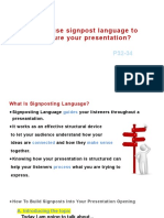 How To Use Signpost Language To Structure Your Presentation?
