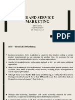 B2B and Service Marketing: KMBN Mk03 Ii Year (Sem Iv) DR - Uzma Hasan
