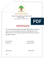 Certificate: Kamala Education Society's
