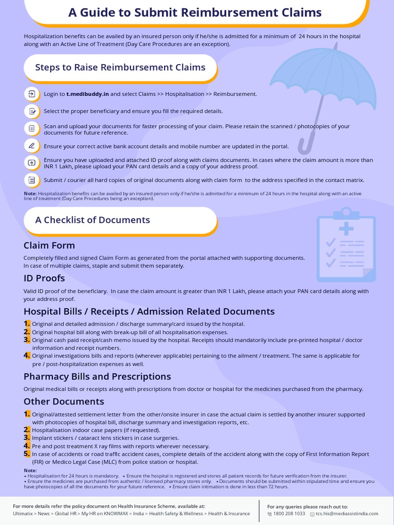 tcs-health-insurance-hospitalisation-claim-reimbursement-guidelines