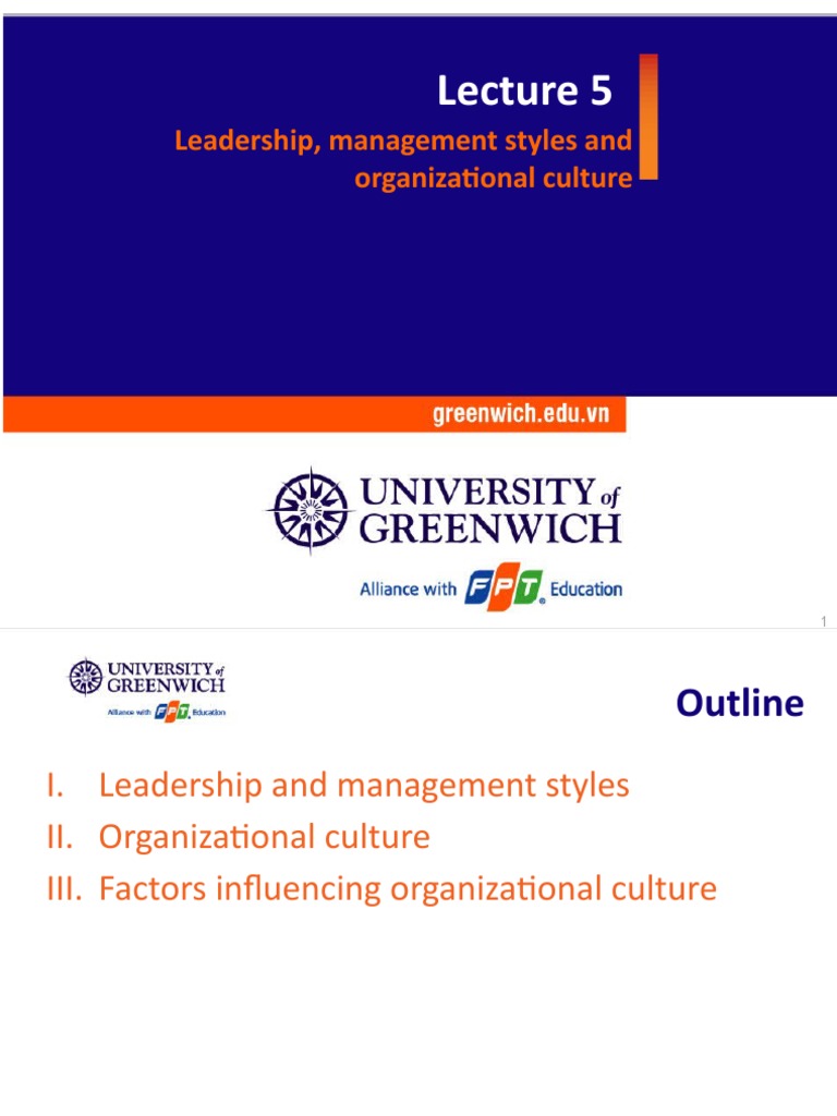 Leadership Styles and Organizational Culture | PDF | Leadership ...