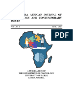 Sub-Sahara African Journal of Psychology and Contemporary Issues