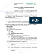 Contenido de La Solicitud de Autorización Ambiental Integrada