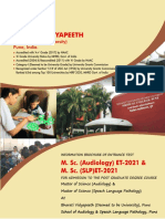 Bharati Vidyapeeth MSc Audiology and SLP Entrance Test Information Brochure