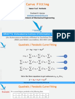 Curve Fitting: Department of Mechanical Engineering