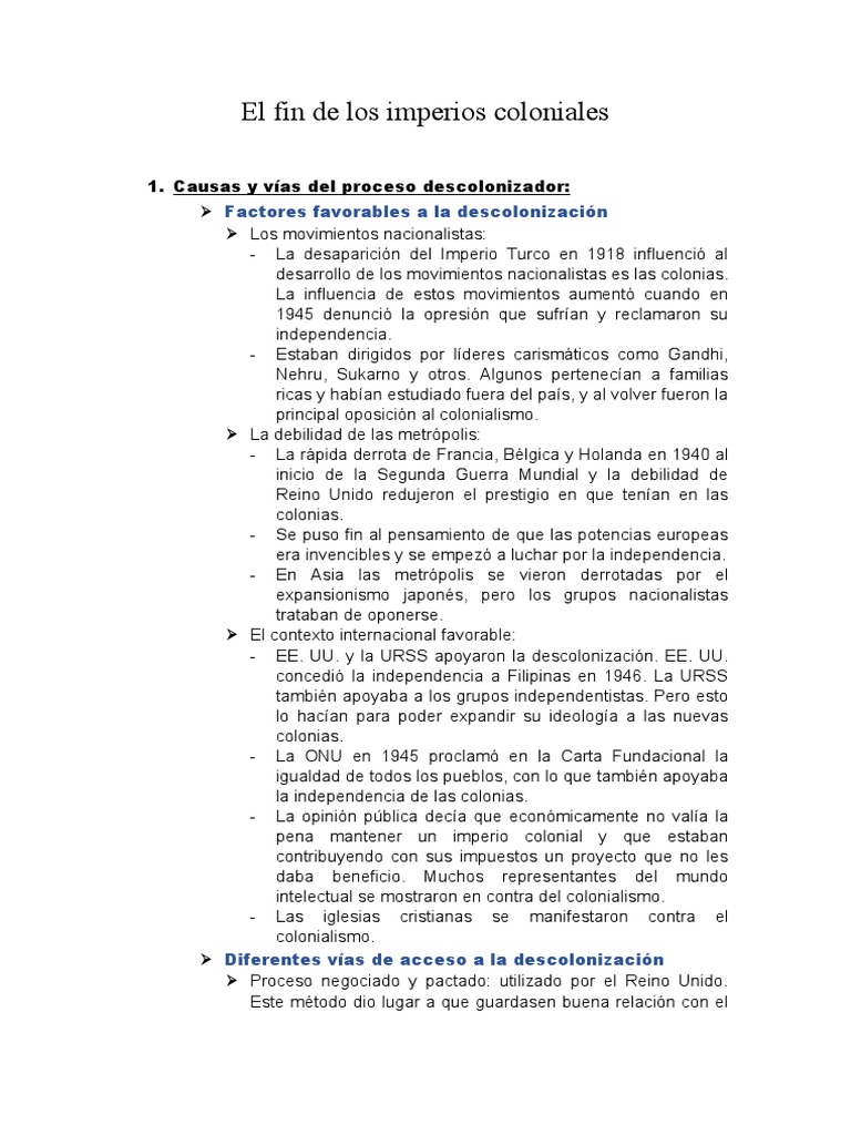 Fin de los imperios coloniales | PDF | Colonialismo | Rhodesia