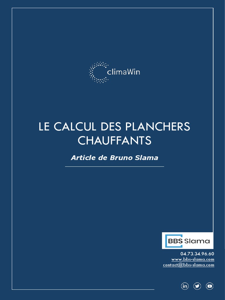 Calcul des Planchers Chauffants PDF Informatique Logiciel — free download