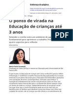 O Ponto de Virada Na Educação de Crianças Até 3 Anos