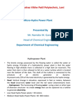 Pad. Dr. Vitthalrao Vikhe Patil Polytechnic, Loni: Micro-Hydro Power Plant