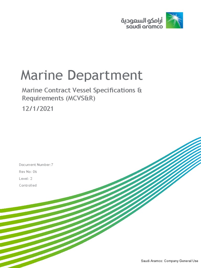 Marine Contract Vessel Specifications Requirements PDF Horsepower