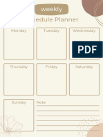 Beige Abstract Weekly Schedule Planner