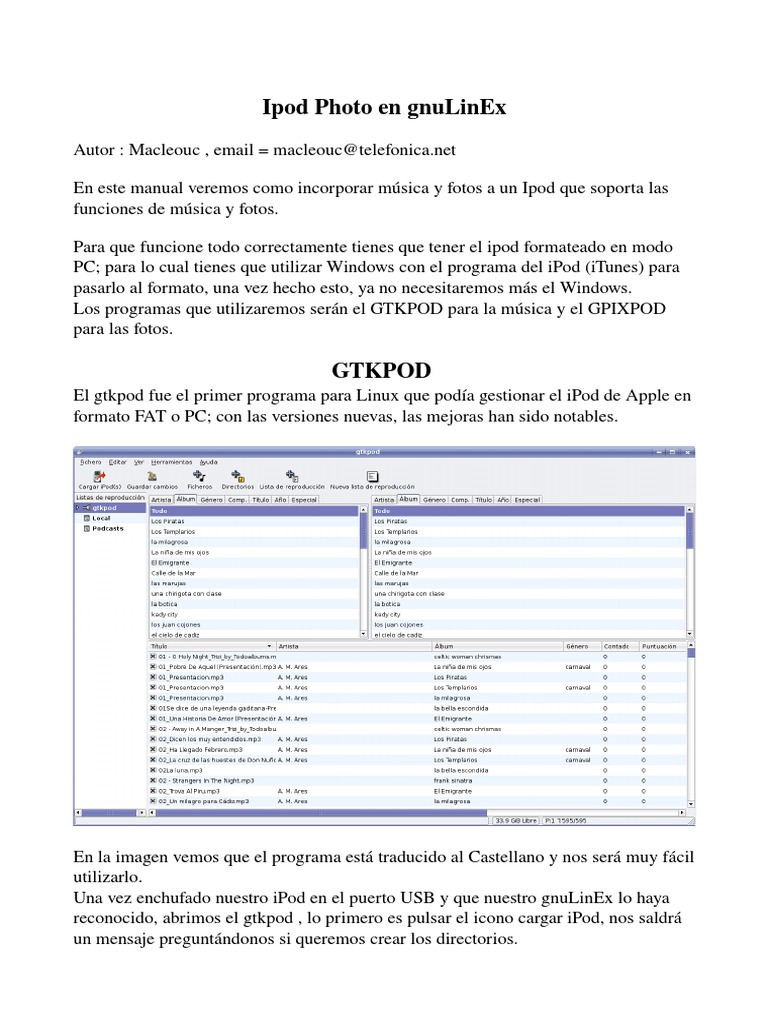 Ipodlinux | PDF | Yo pod | Yo sintoniza
