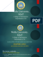 Wollo University, Kiot: College of Informatics Department of IS
