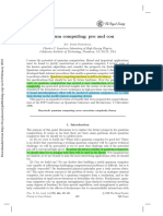 Quantum computing pros and cons assessed