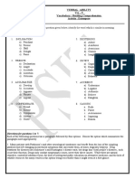 VA-5 Vocabulary & RC - Student