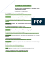 Orações subordinadas adverbiais e suas conjunções