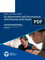 Guidelines Assessment Intervention Disabilities