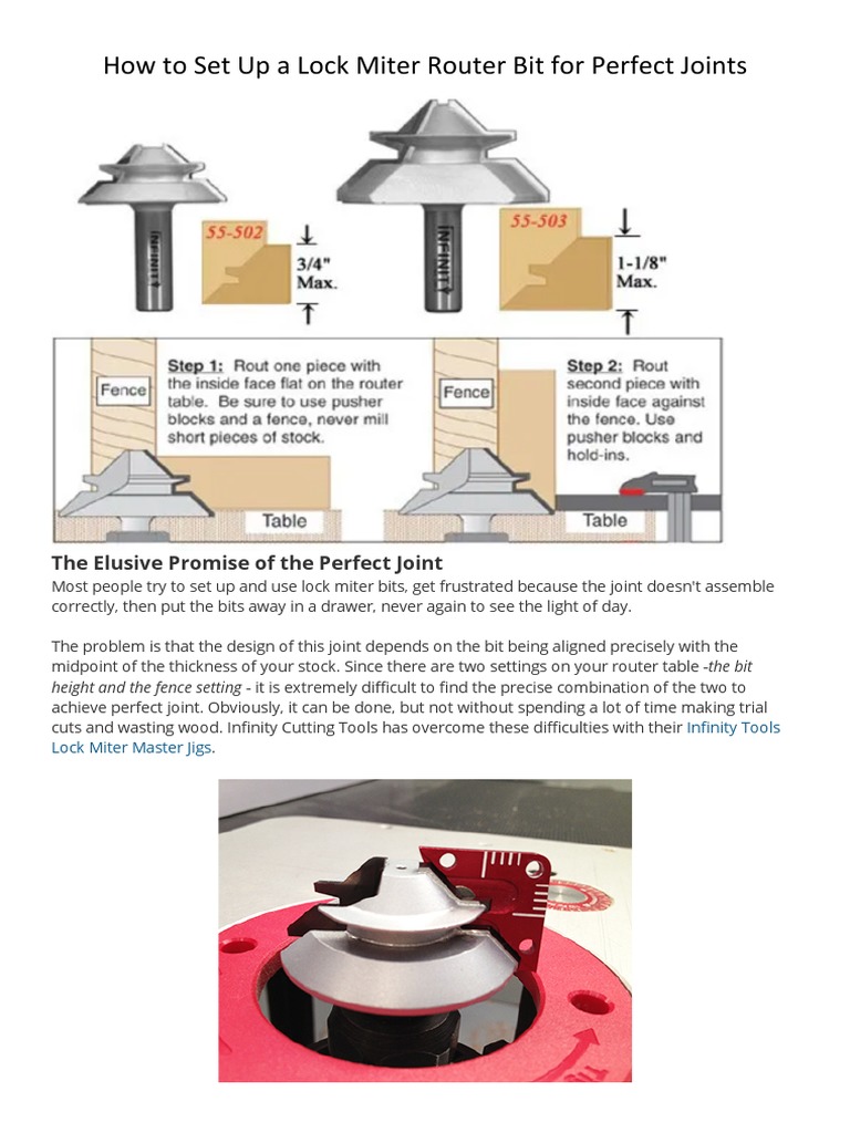 Infinity lock mitre jig deals