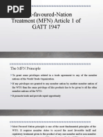 GATT MFN Principle Explained | PDF | Most Favoured Nation | World Trade ...
