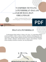 Kajian Empiris Tentang Pranata Pendidikan Dalam Latar Budaya Dan Organisasi