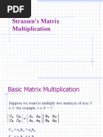 Strassen's Matrix Multiplication