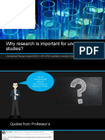 Importance of Undergraduate Research