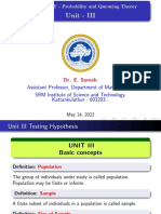 Probability and Queueing Theory Unit III