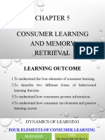 Consumer Learning and Memory Retrieval
