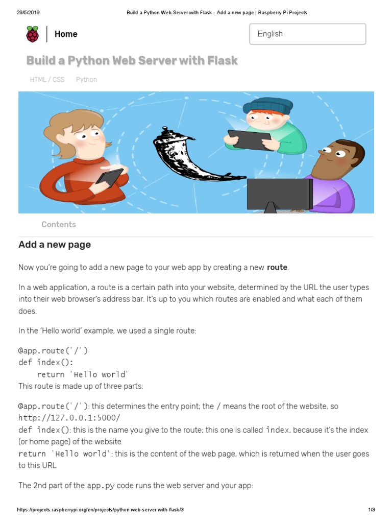Build A Python Web Server With Flask - Add A New Page - Raspberry Pi ...
