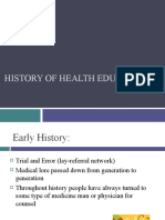 History of Health Education