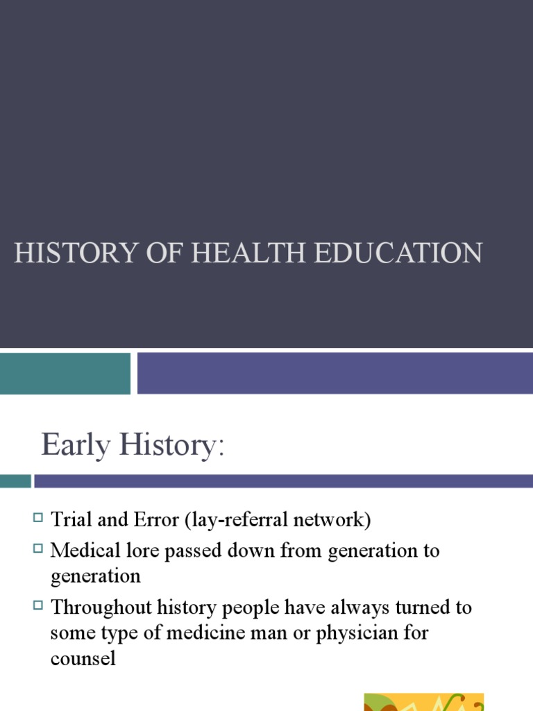 F11 HE385 History of Health Education PDF Health Education Hygiene