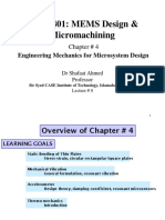 ECE 6401: MEMS Design & Micromachining: Engineering Mechanics For Microsystem Design