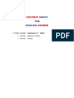 Content About The English Course