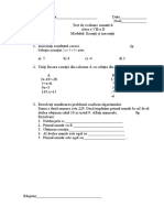 Clasa 7 Evaluare