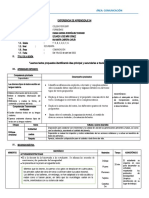 SESIÓN DE APRENDIZAJE 04 - PRIMERO - Idea Principal