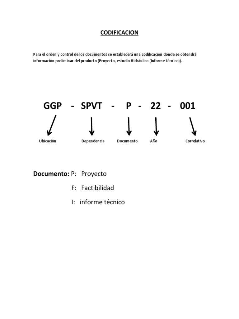 Codificación de Documentos Técnicos | PDF | Negocios