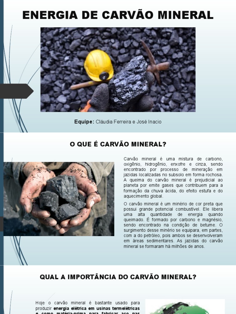 Energia de Carvão Mineral | PDF | Energia renovável | Carvão