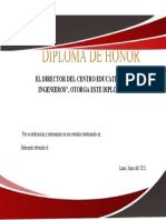 Diploma de Honor