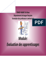 CRMEF-RABAT Al Irfane Département de langue française Formation des professeurs contractuels. Module_ Evaluation des apprentissages